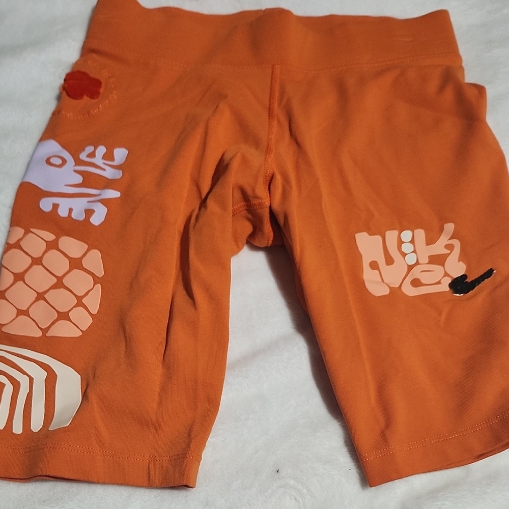 Nike  Vibrant Orange Graphic Shorts